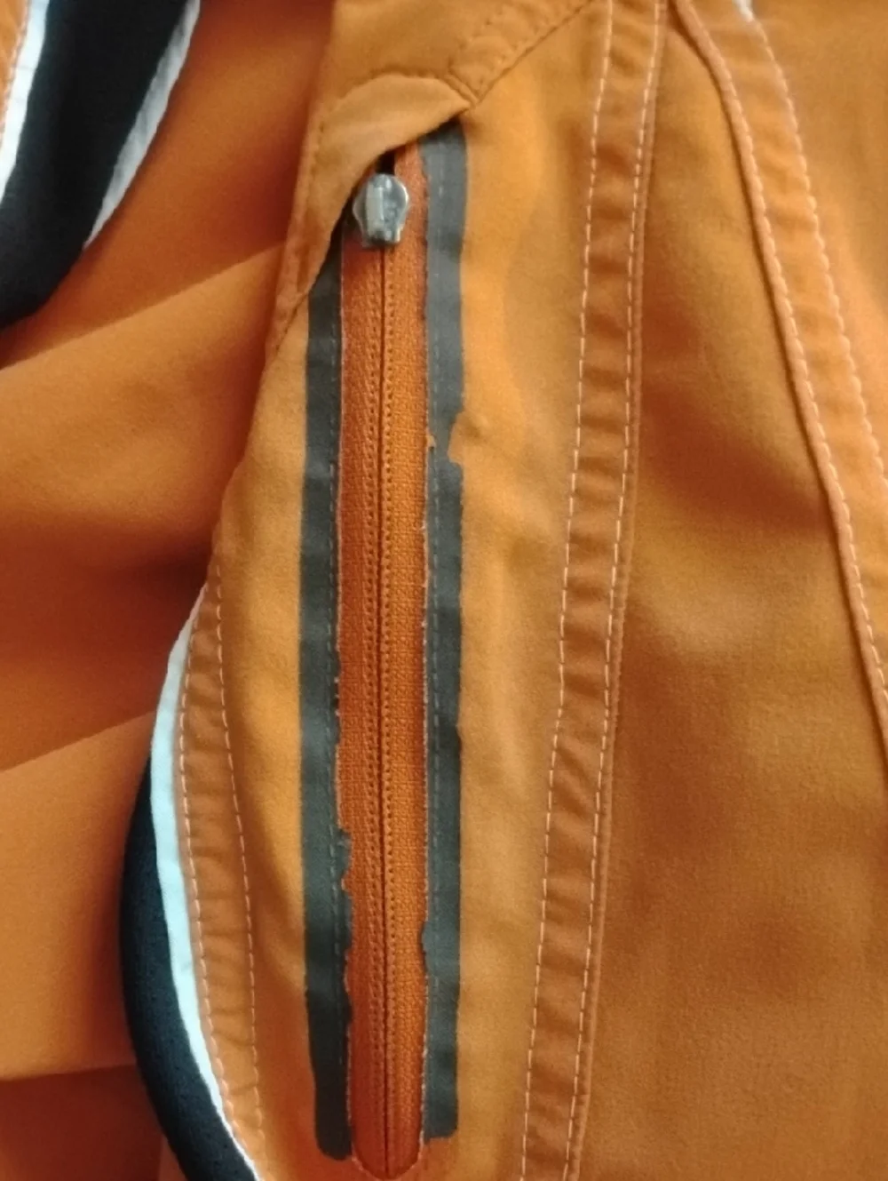 The North Face Orange Men's Swim Board Shorts with Zip Pocket